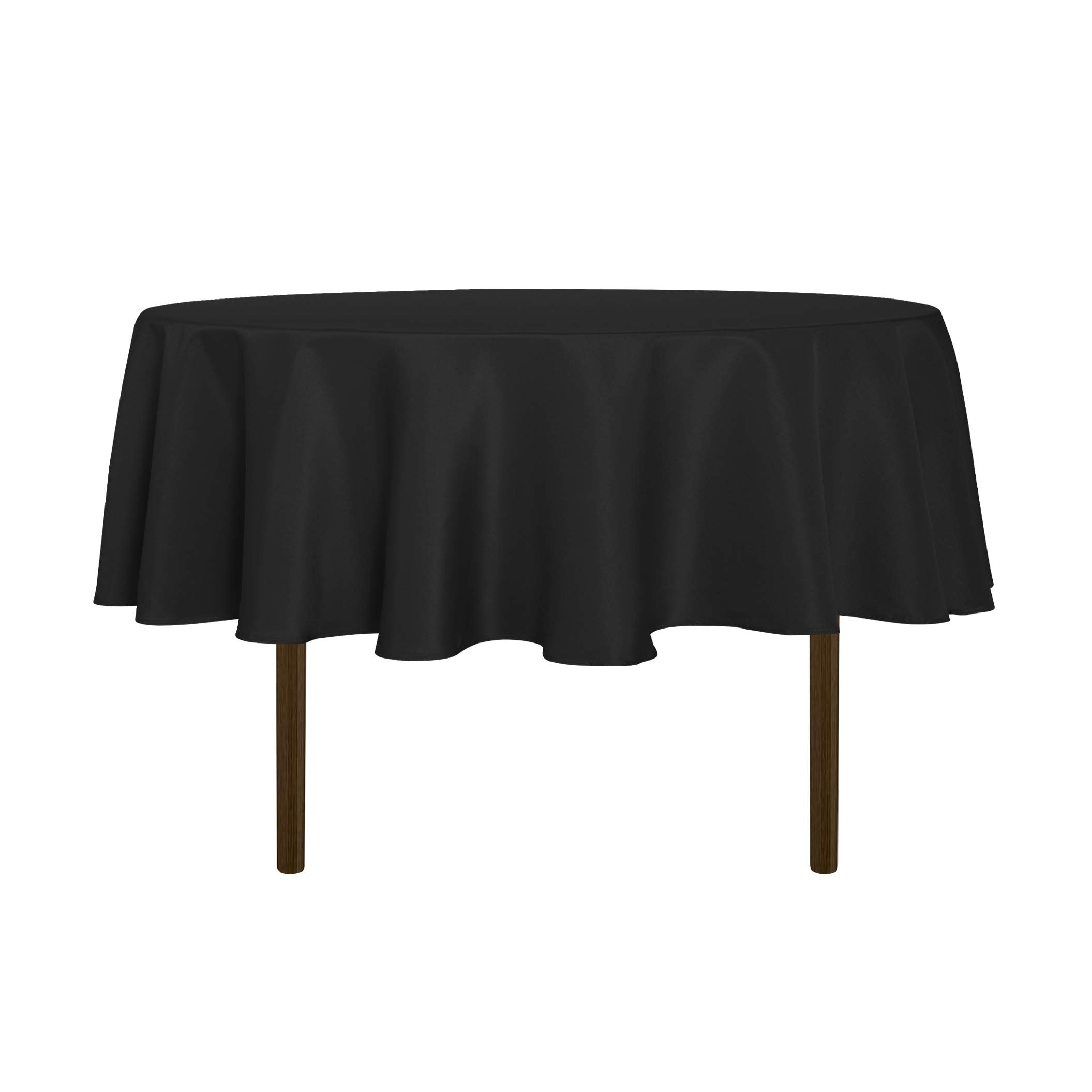 Mantel Redondo Sancua, 152 Cm, Poliéster Resistente Al Agua, Color Negro - Venta Internacional. $368