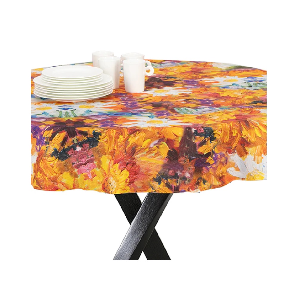 Foto 1 | Mantel Mesa Redondo Exterior Impermeable Flores Billu