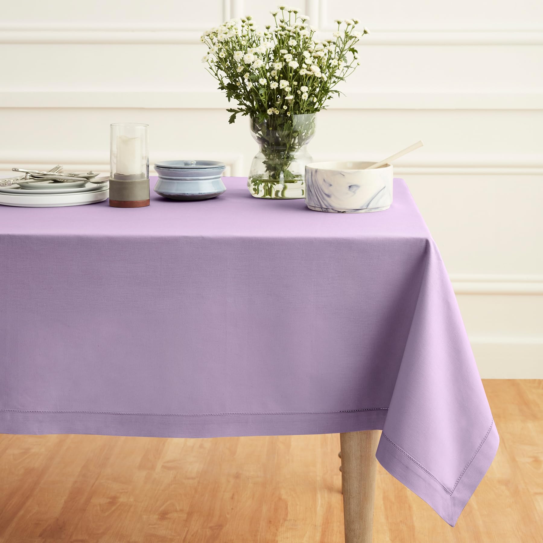 Mantel Solino Home Lavender Ice De Algodón, 150 X 210 Cm - Venta Internacional.