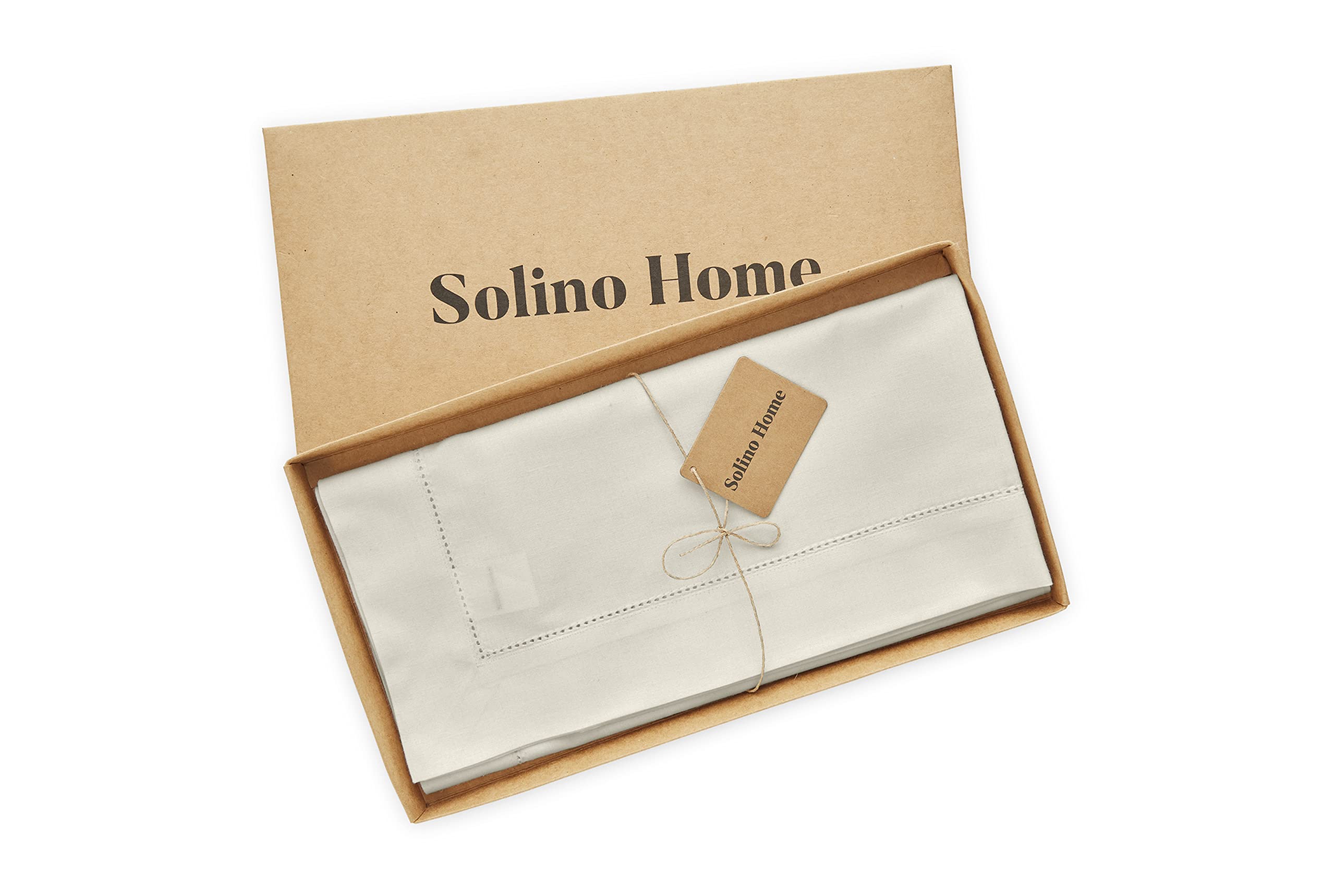 Foto 4 | Mantel Solino Home Con Dobladillo De Lino Y Algodón 132 X 132 Cm - Venta Internacional.