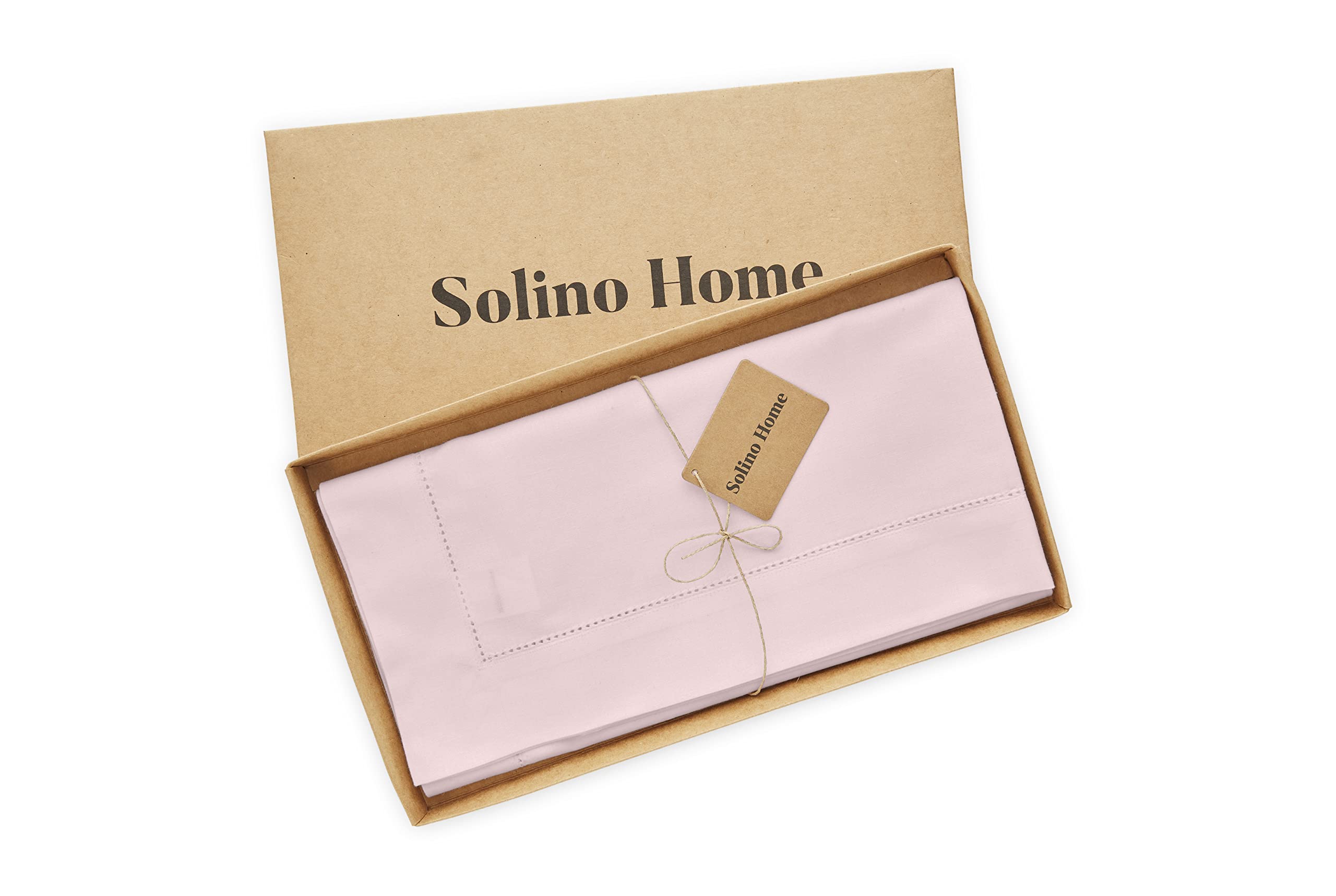 Foto 5 pulgar | Mantel Solino Home Con Dobladillo De Lino Y Algodón Rosa 132 X 132 Cm - Venta Internacional.