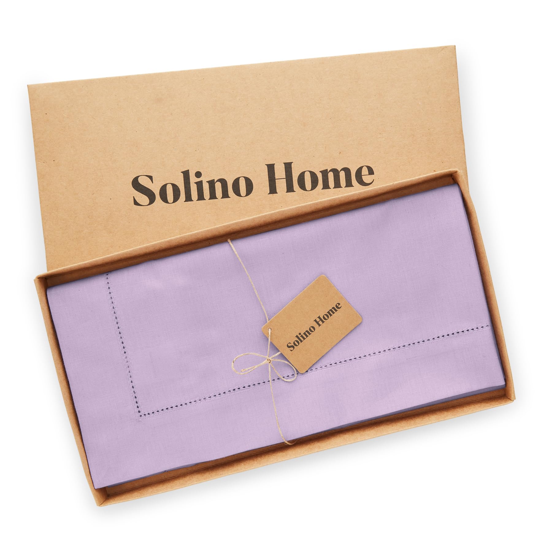 Foto 5 | Mantel De Lino Solino Home Lavender Ice De Algodón 132 X 132 Cm - Venta Internacional.