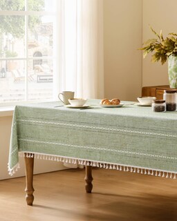 Foto 3 | Mantel ZeeMart Bordado con Dobladillo a Rayas 150 x 265 cm - Venta Internacional
