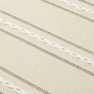 Foto 5 | Mantel ZeeMart Bordado con Dobladillo a Rayas Beige 153 x 153 cm - Venta Internacional