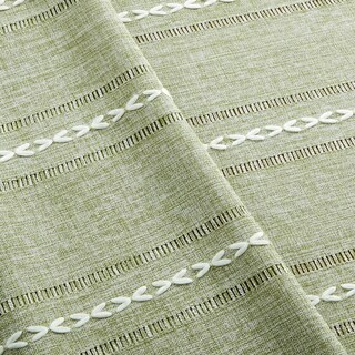 Foto 6 | Mantel ZeeMart Bordado con Dobladillo a Rayas en Verde Salvia 153 x 153 cm - Venta Internacional