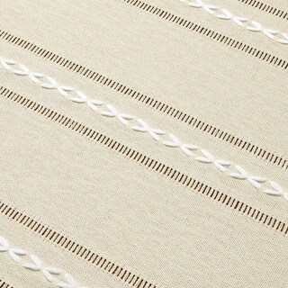 Foto 5 | Mantel ZeeMart Bordado con Dobladillo a Rayas Beige 138 x 178 cm - Venta Internacional