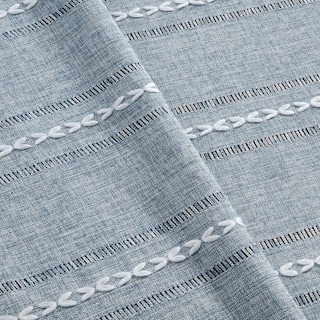Foto 6 | Mantel ZeeMart Bordado con Dobladillo a Rayas Azul Bohemio 138 x 138 cm - Venta Internacional