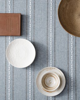 Foto 4 | Mantel ZeeMart Bordado con Dobladillo a Rayas Azul Bohemio 153 x 305 cm - Venta Internacional