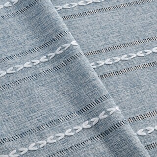 Foto 6 | Mantel ZeeMart Bordado con Dobladillo a Rayas Azul Bohemio 153 x 305 cm - Venta Internacional