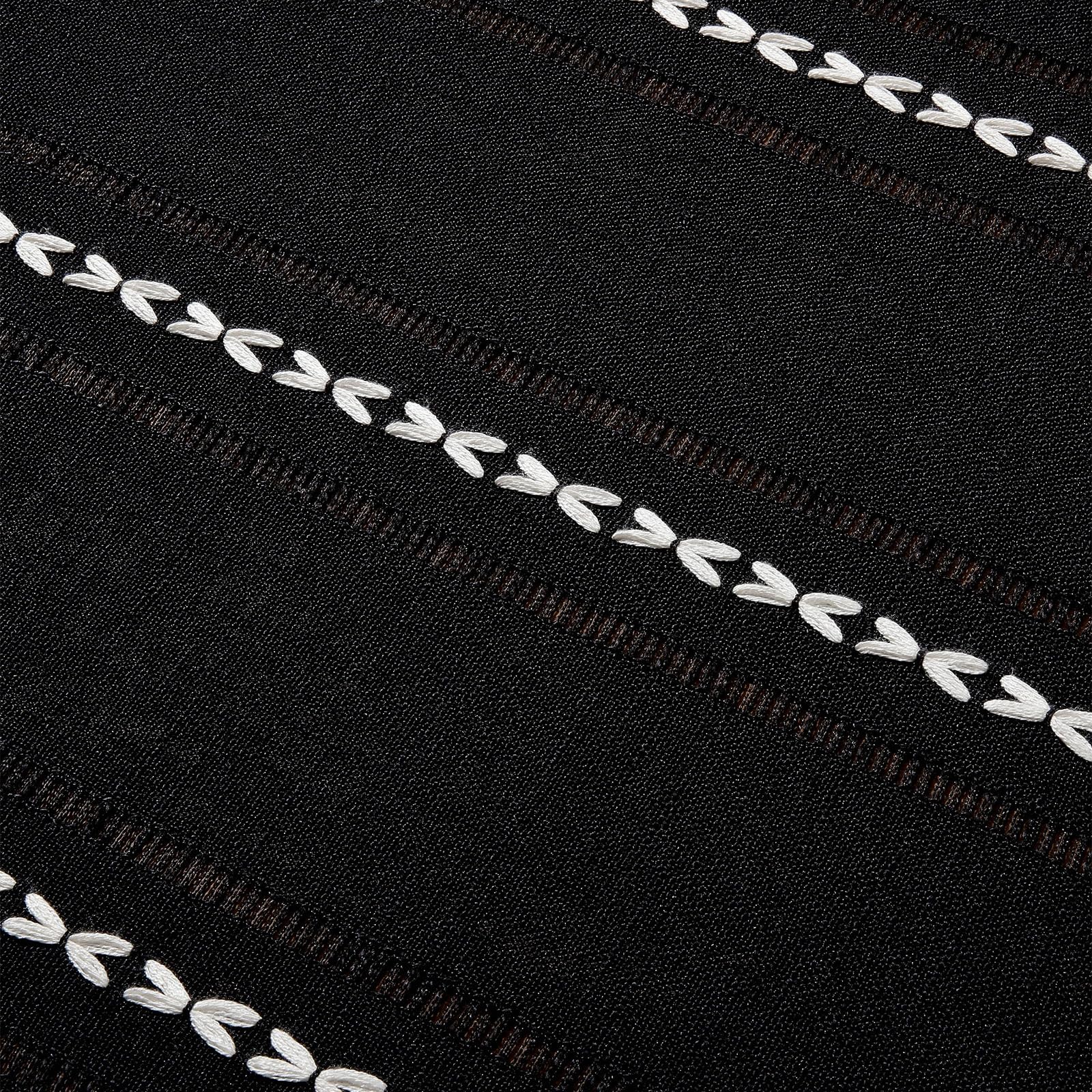 Foto 6 pulgar | Mantel ZeeMart Bordado con Dobladillo a Rayas Bohemio Negro 153 x 214 cm - Venta Internacional
