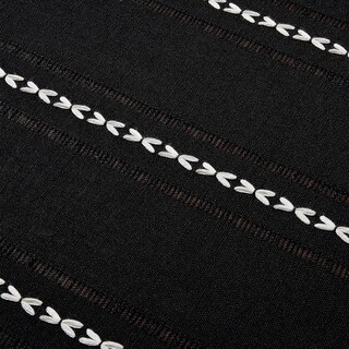 Foto 5 | Mantel ZeeMart Bordado con Dobladillo a Rayas Bohemio Negro 153 x 214 cm - Venta Internacional