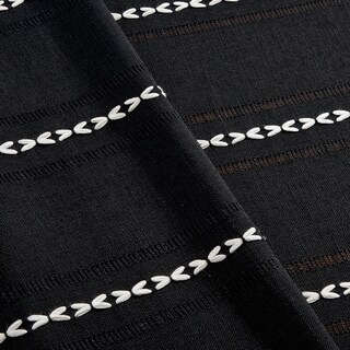 Foto 6 | Mantel ZeeMart Bordado con Dobladillo a Rayas Bohemio Negro 153 x 214 cm - Venta Internacional