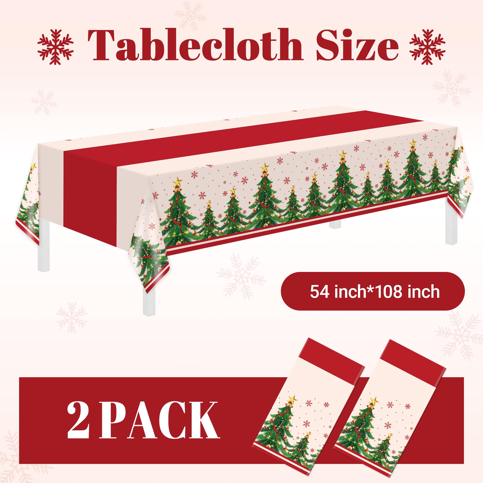 Foto 3 pulgar | Manteles Desechables Childom Christmas 2 Piezas 137 X 274 cm - Venta Internacional