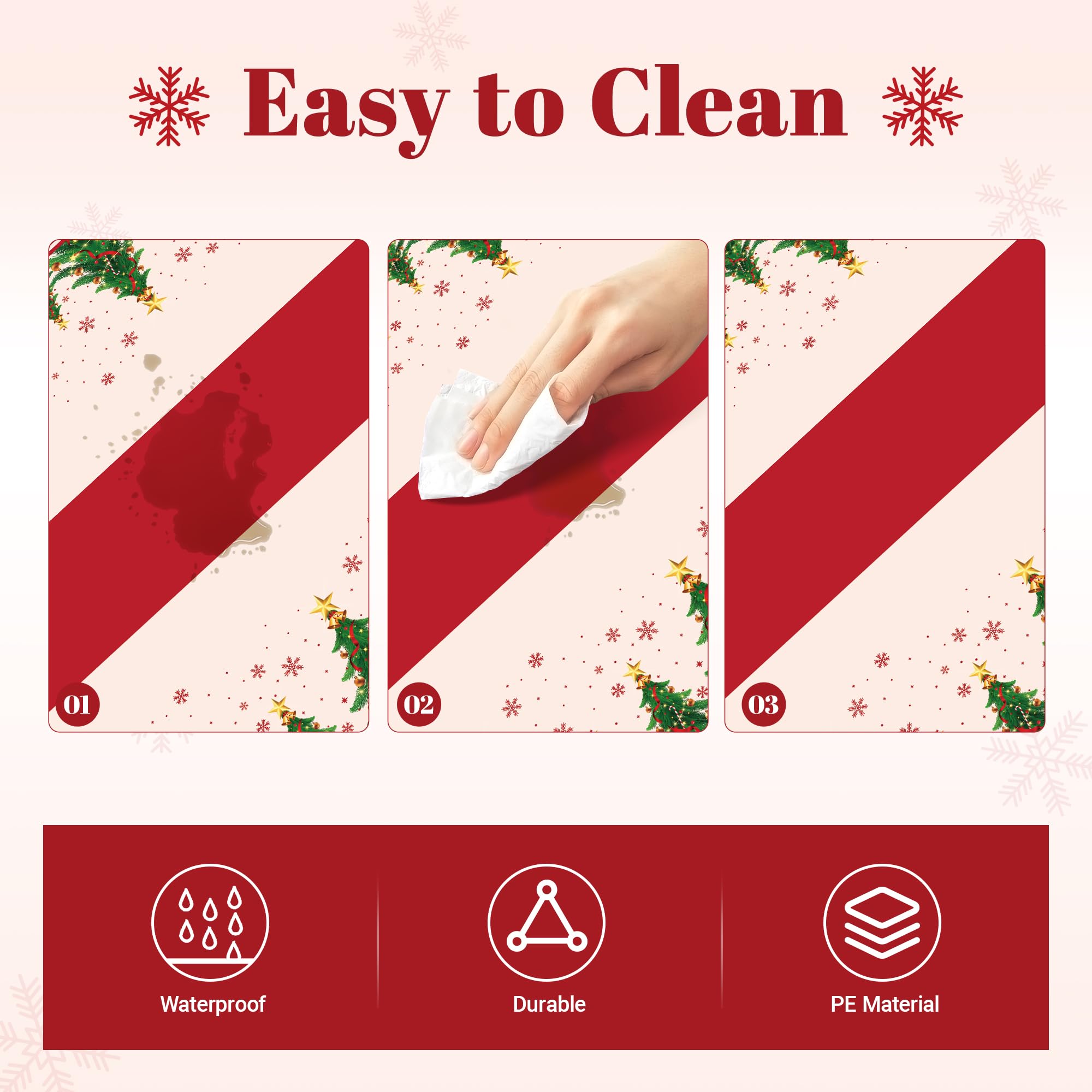 Foto 4 pulgar | Manteles Desechables Childom Christmas 2 Piezas 137 X 274 cm - Venta Internacional