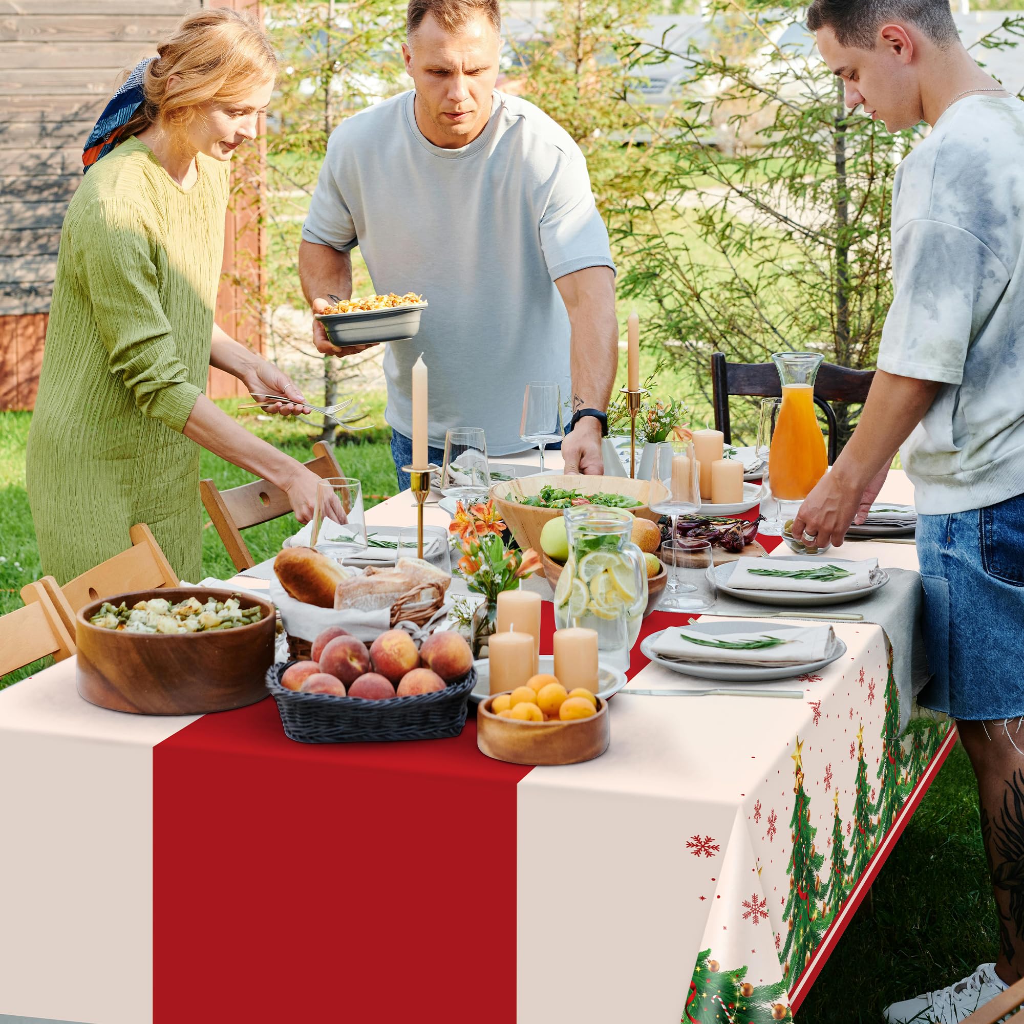 Foto 6 | Manteles Desechables Childom Christmas 2 Piezas 137 X 274 cm - Venta Internacional