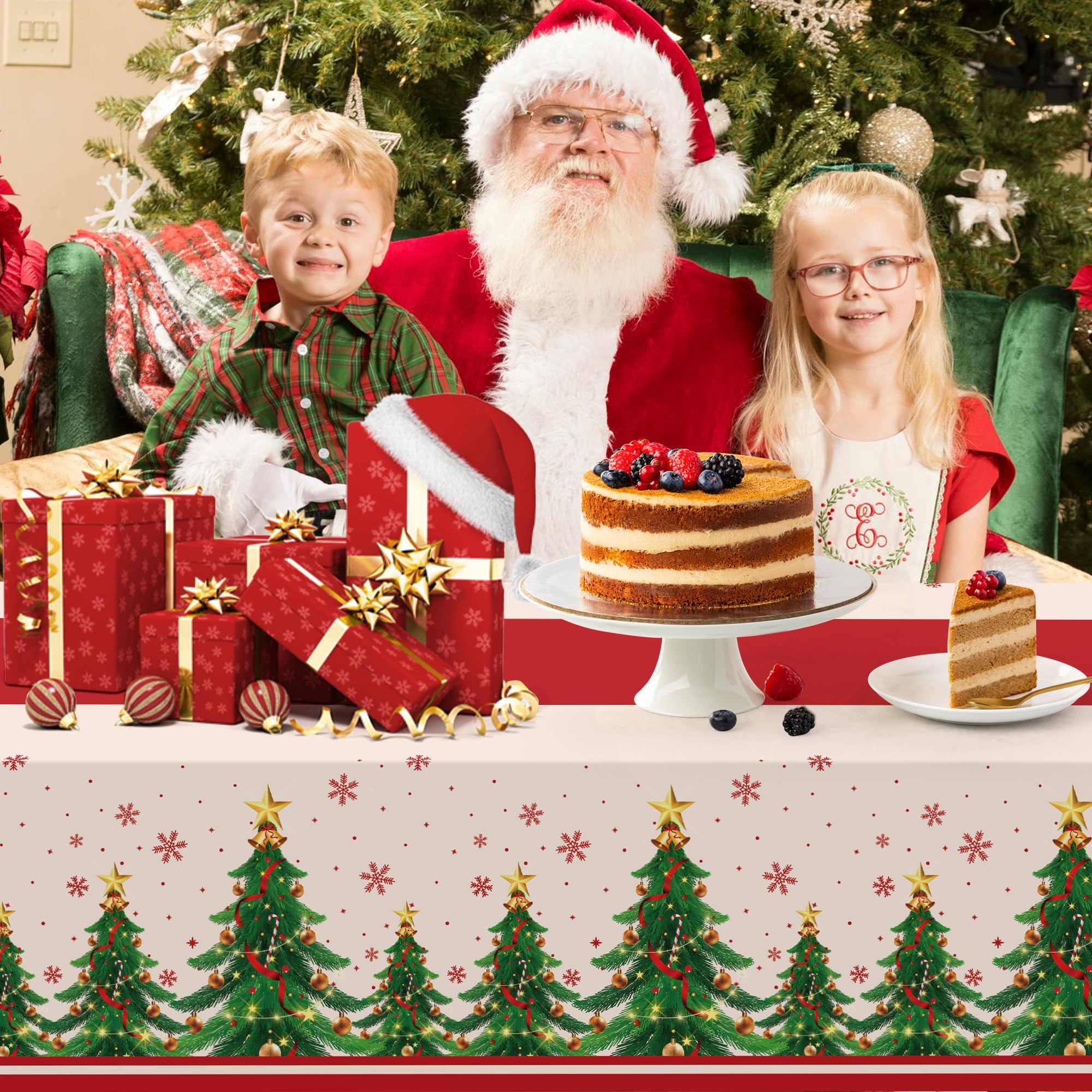Foto 8 pulgar | Manteles Desechables Childom Christmas 2 Piezas 137 X 274 cm - Venta Internacional