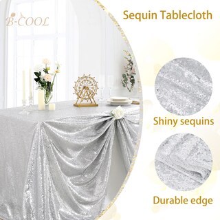 Foto 3 | Mantel B-Cool con Lentejuelas Plateadas 152 X 259 cm - Venta Internacional