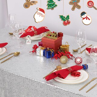 Foto 7 | Mantel B-Cool con Lentejuelas Plateadas 152 X 259 cm - Venta Internacional