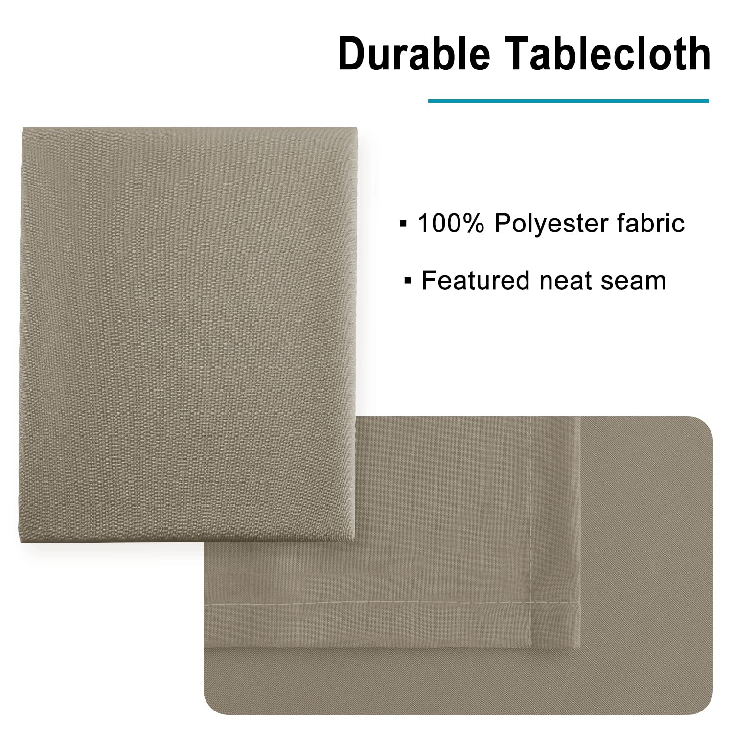Foto 5 pulgar | Mantel Hiasan Taupe Impermeable a Prueba de Derrames 140 x 140 cm Poliéster - Venta Internacional