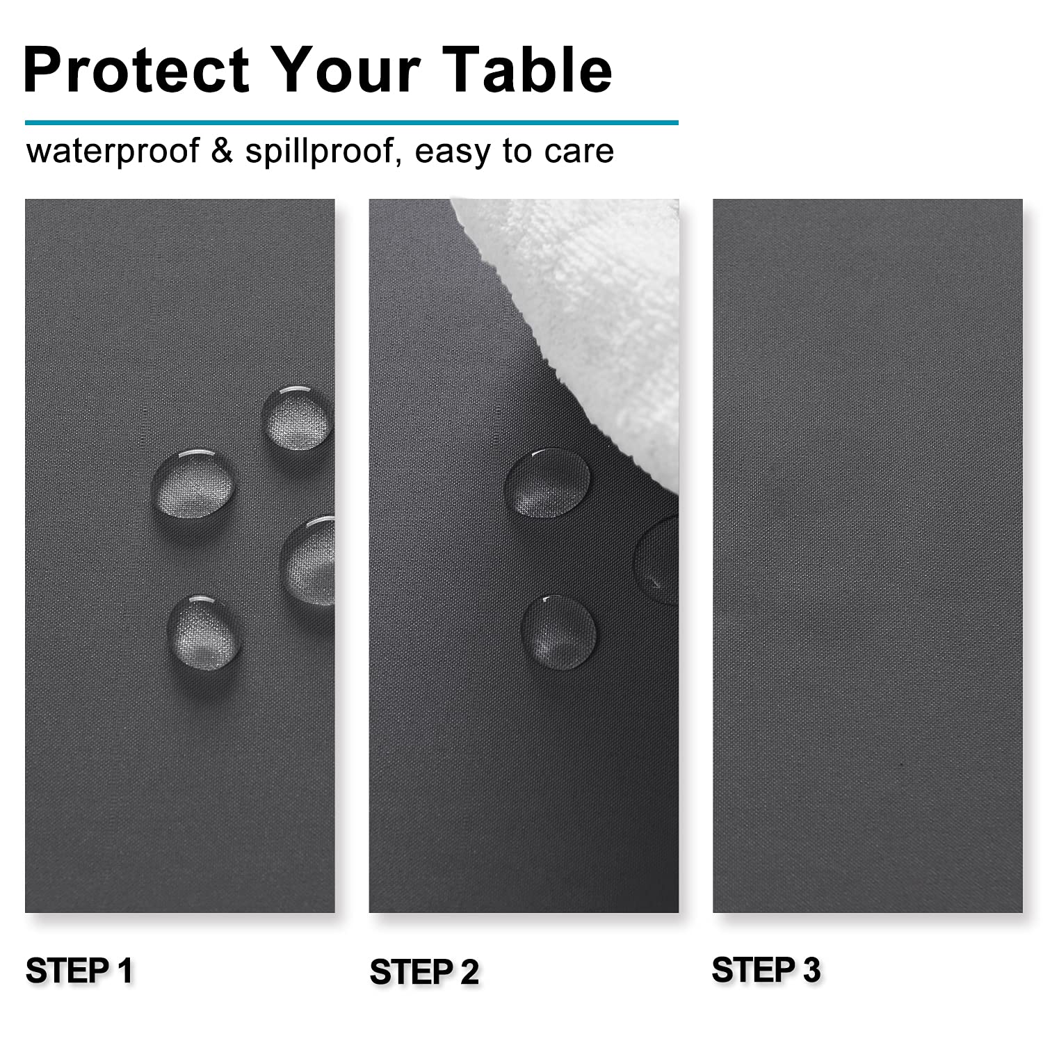 Foto 4 pulgar | Mantel Hiasan Gris Impermeable Y Resistente A Las Arrugas, 150 X 210 Cm - Venta Internacional.