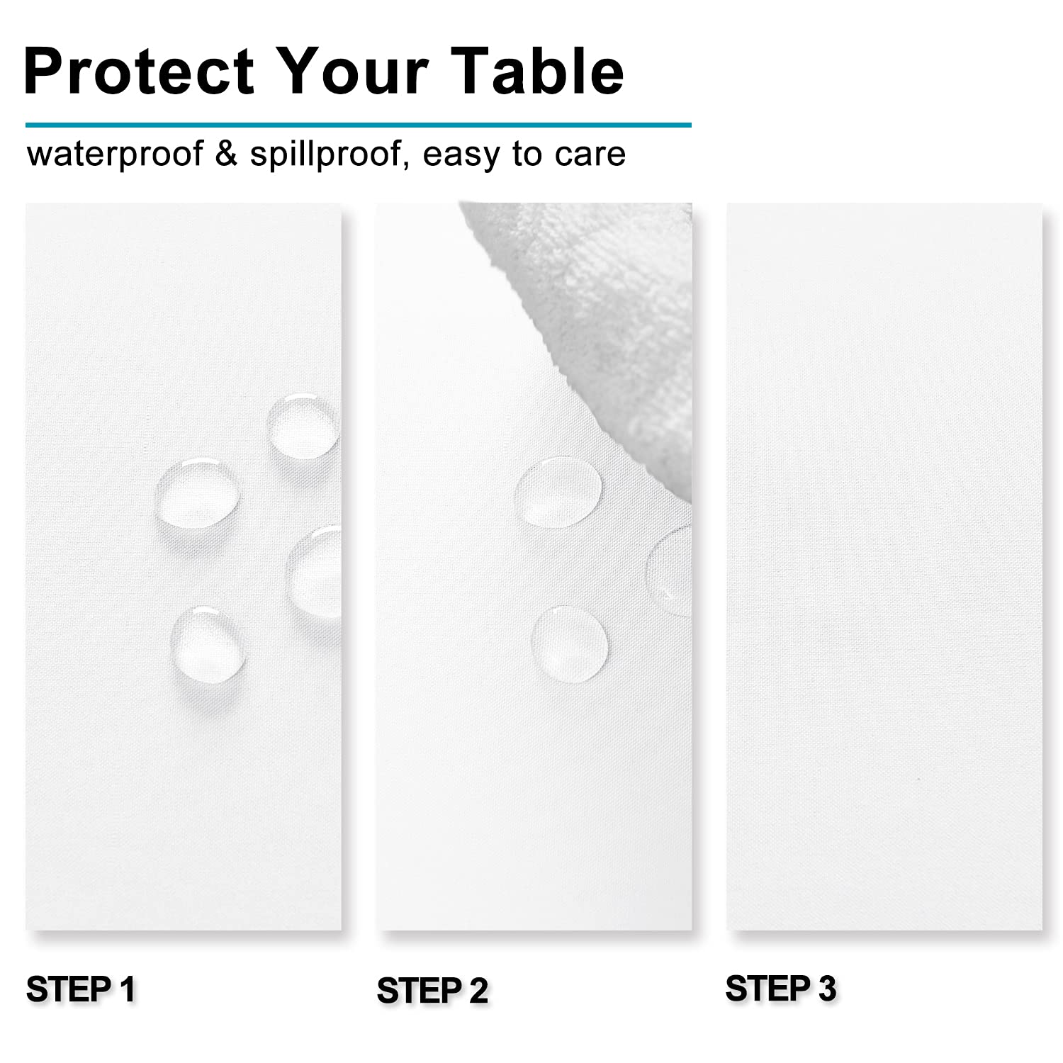 Foto 4 pulgar | Mantel Hiasan Impermeable A Prueba De Derrames, Poliéster Blanco, 132 X 178 Cm - Venta Internacional.