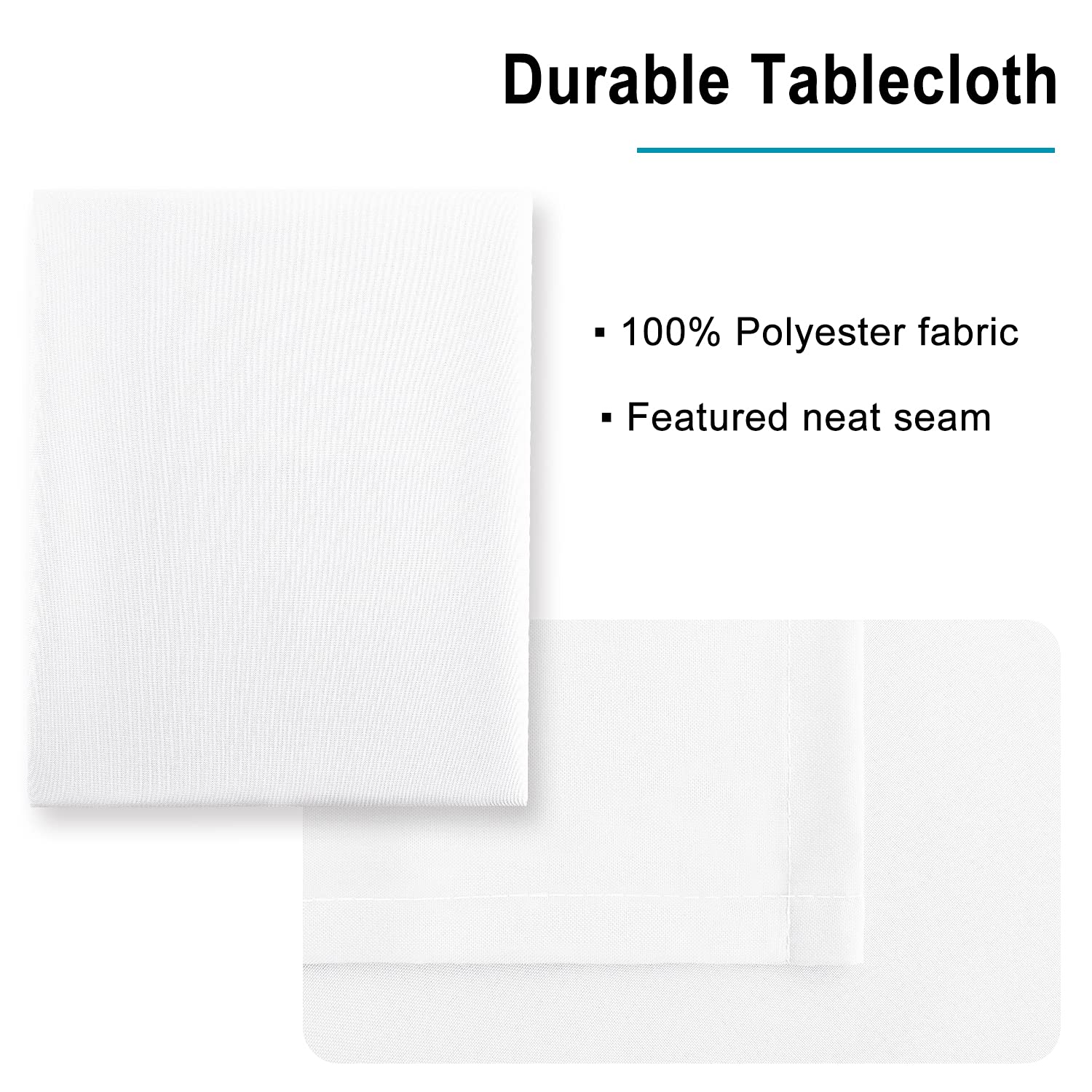 Foto 5 pulgar | Mantel Hiasan Impermeable A Prueba De Derrames, Poliéster Blanco, 132 X 178 Cm - Venta Internacional.