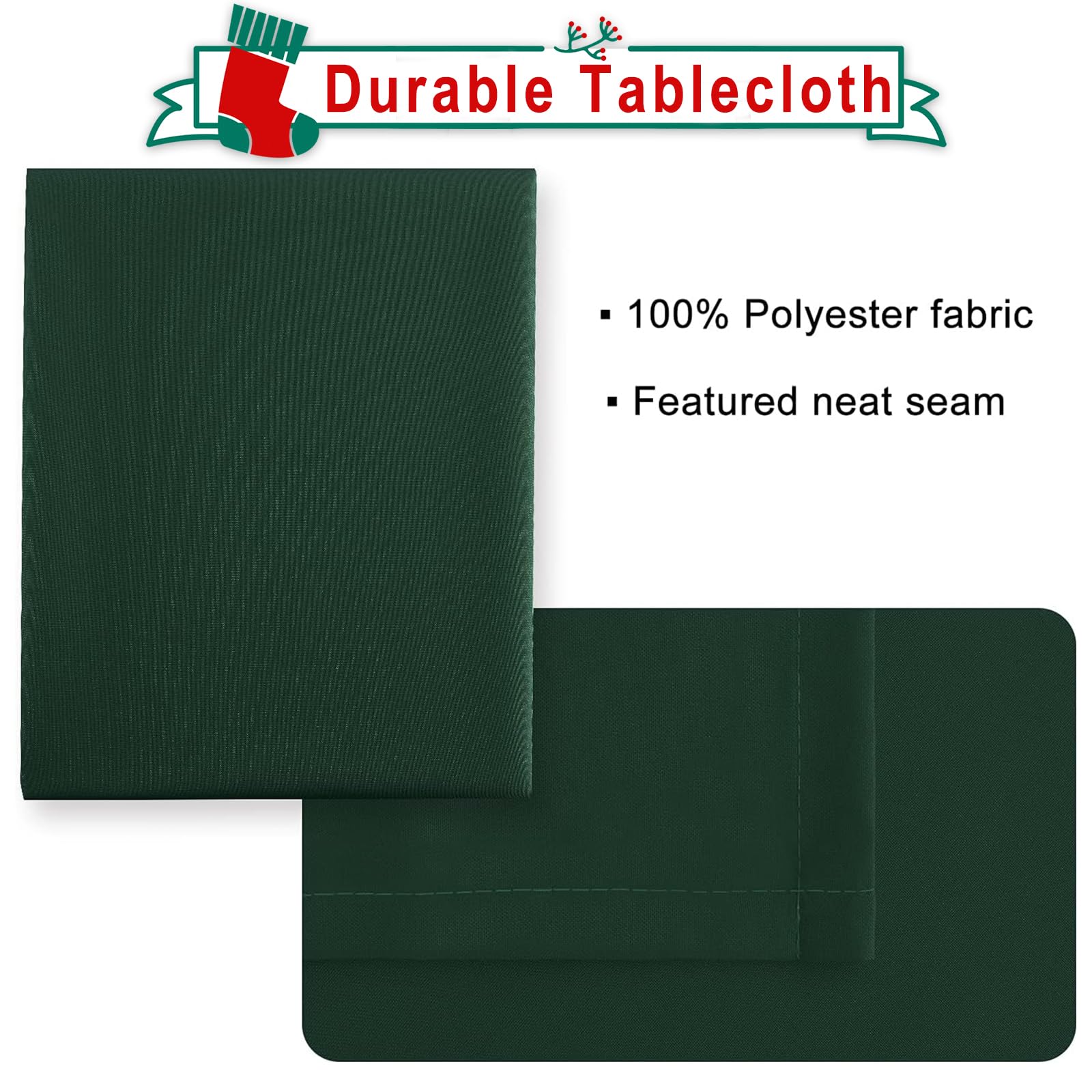 Foto 4 | Mantel Hiasan Impermeable Y A Prueba De Derrames Para Mesa Cuadrada - Venta Internacional.
