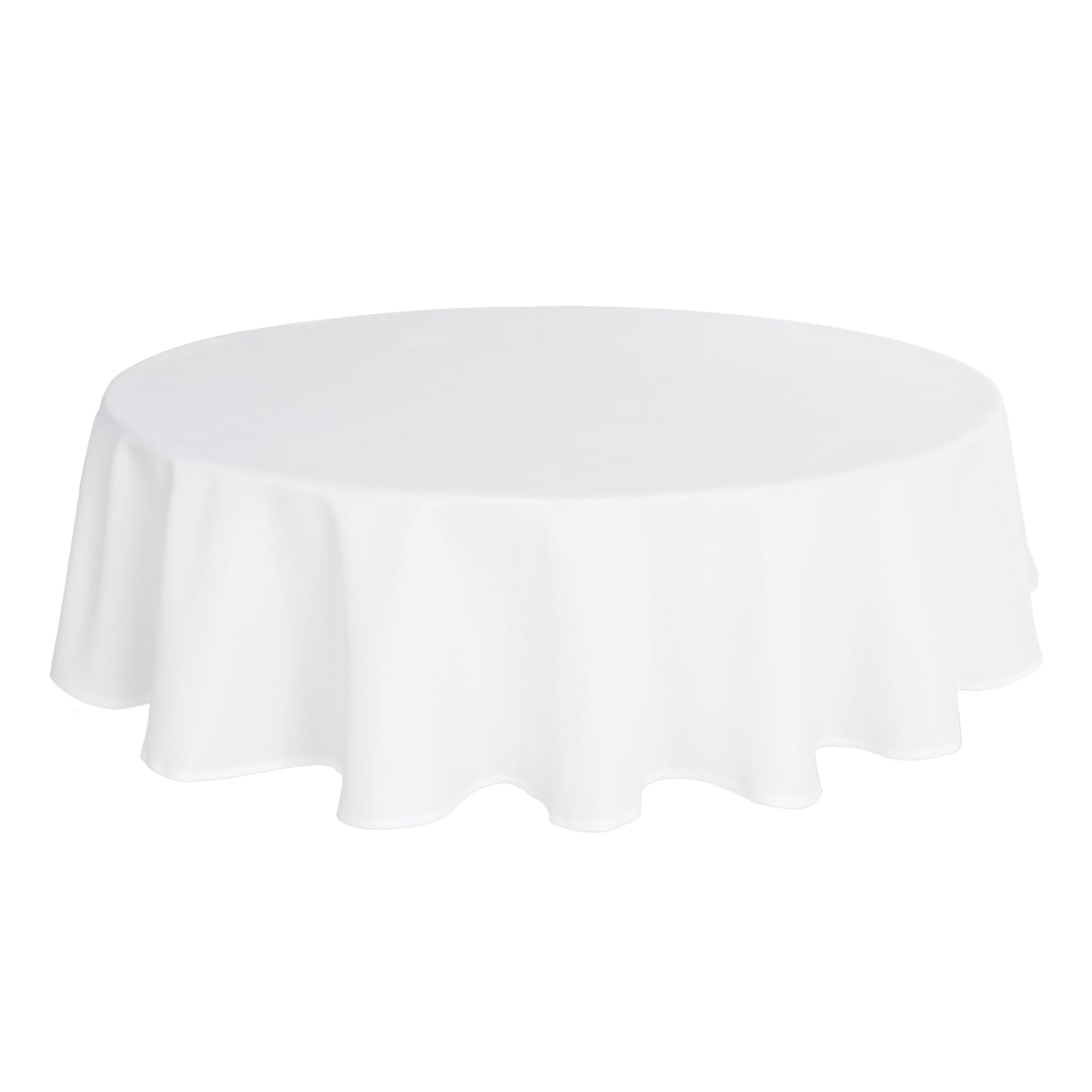 Foto 7 pulgar | Mantel Jiuzhen De Lino Sintético Blanco, 200 Cm, Redondo, Para Comedor - Venta Internacional.