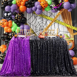 Foto 3 | Mantel Queen Dream Con Lentejuelas Negras, 228 X 228 Cm, Para Fiestas - Venta Internacional.