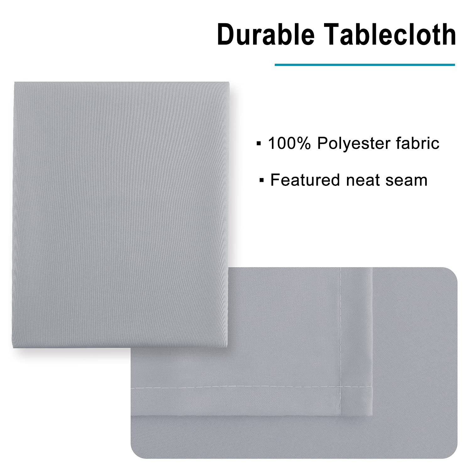 Foto 5 pulgar | Mantel Hiasan De Poliéster Impermeable, Gris Plateado, 90 X 156 Cm - Venta Internacional.