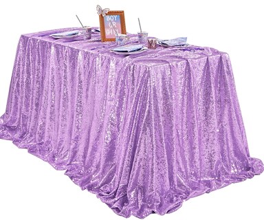 Foto 3 | Mantel Queen Dream Lavender Mermaid Party, 229 X 229 Cm, Lentejuelas - Venta Internacional.