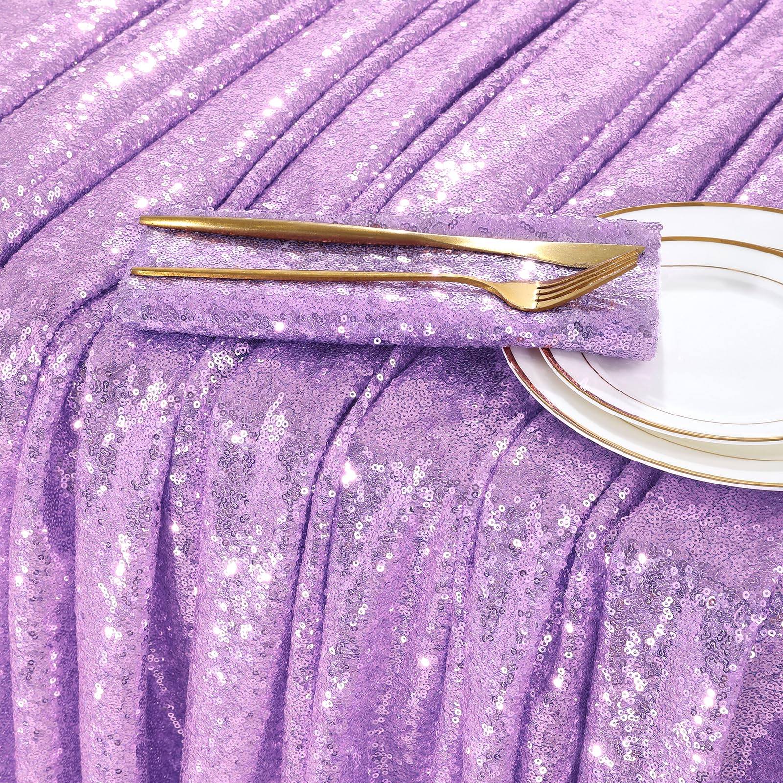 Foto 5 pulgar | Mantel Queen Dream Lavender Mermaid Party, 229 X 229 Cm, Lentejuelas - Venta Internacional.