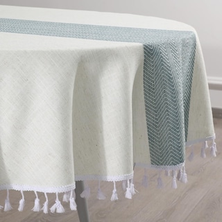Foto 6 | Mantel Hombys Bordado Ovalado con Borlas 150x210 cm - Venta Internacional