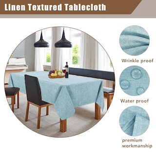 Foto 4 | Manteles Fitable de Lino Sintético Turquesa 152 x 213 cm 2 Unidades - Venta Internacional