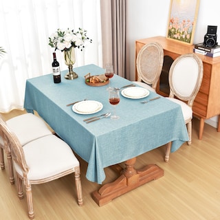 Foto 7 | Manteles Fitable de Lino Sintético Turquesa 152 x 213 cm 2 Unidades - Venta Internacional