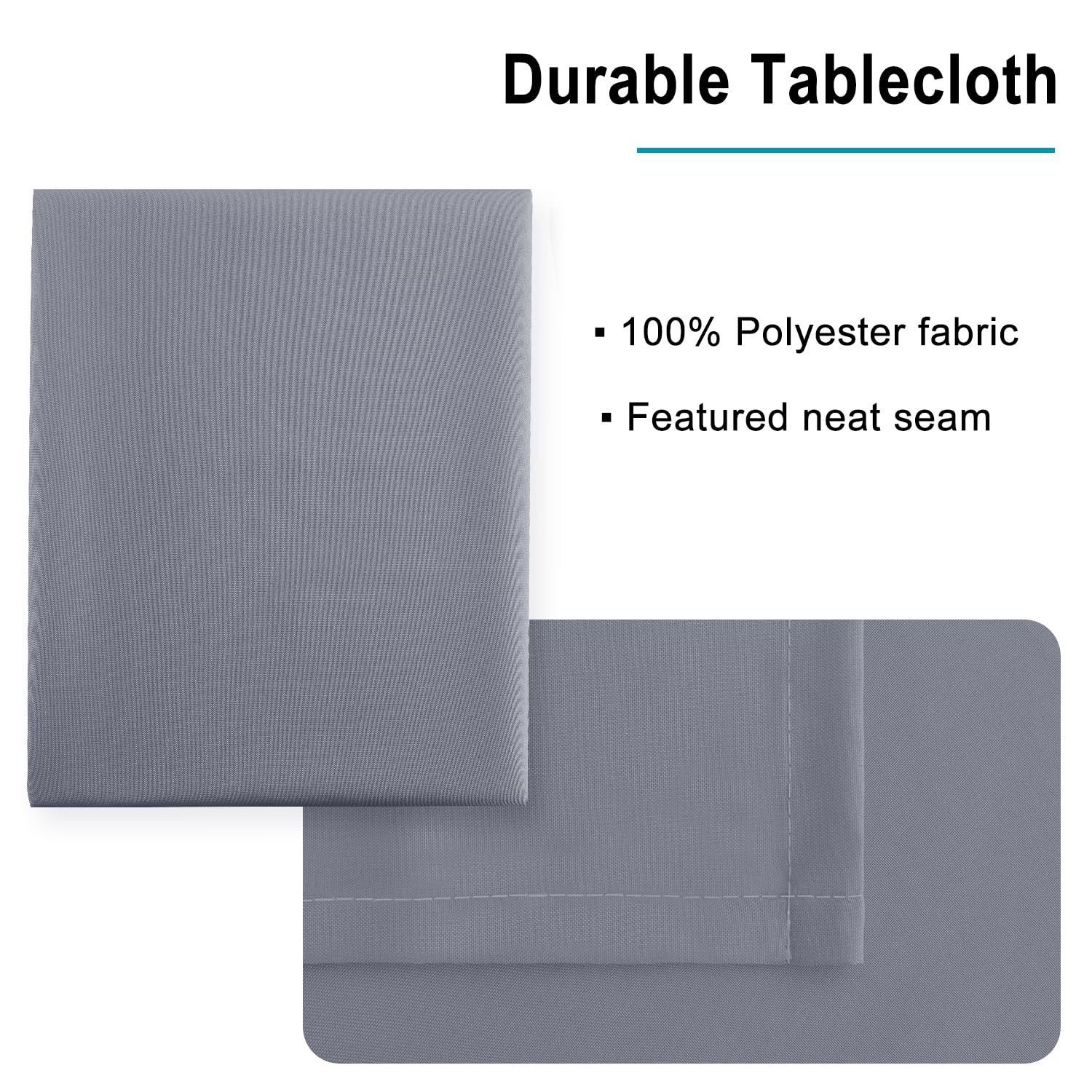 Foto 5 pulgar | Mantel Hiasan Gris Claro Impermeable 137 X 203 Cm De Poliéster - Venta Internacional.