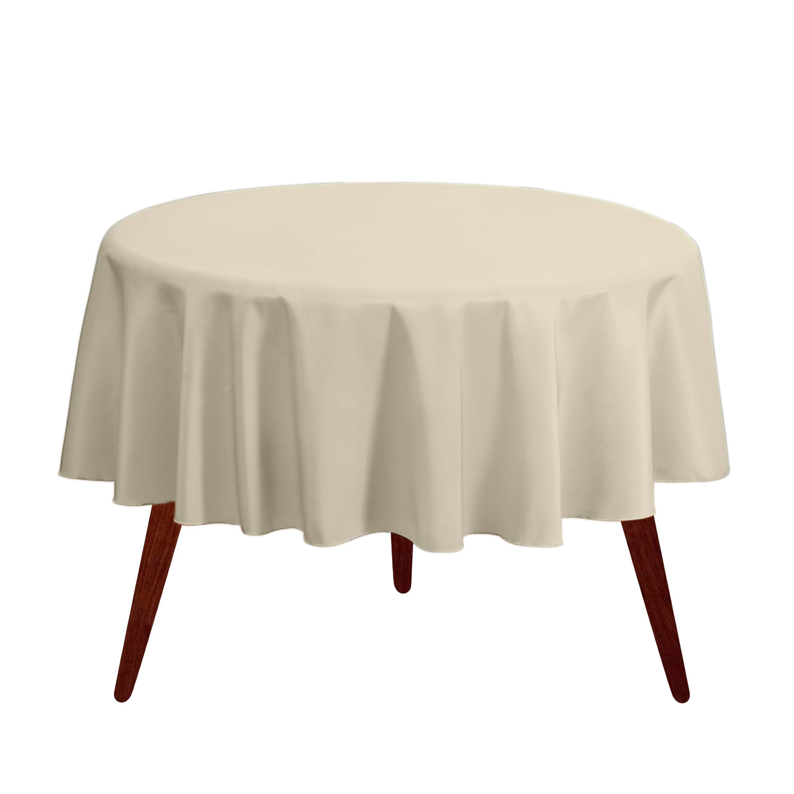 Mantel Gee Di Moda, 70 Pulgadas, Color Marfil, Para Mesa Redonda De 60 A 120 Cm - Venta Internacional. $612