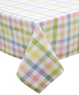 Foto 1 | Mantel Cotton Craft Countryside Gingham 152 Cm X 305 Cm, Color Amarillo - Venta Internacional.