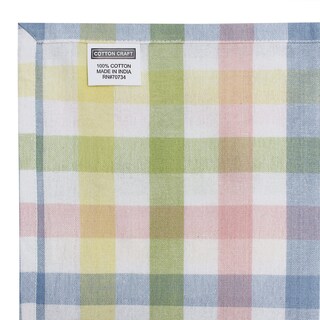 Foto 3 | Mantel Cotton Craft Countryside Gingham 152 Cm X 259 Cm, Color Amarillo - Venta Internacional.