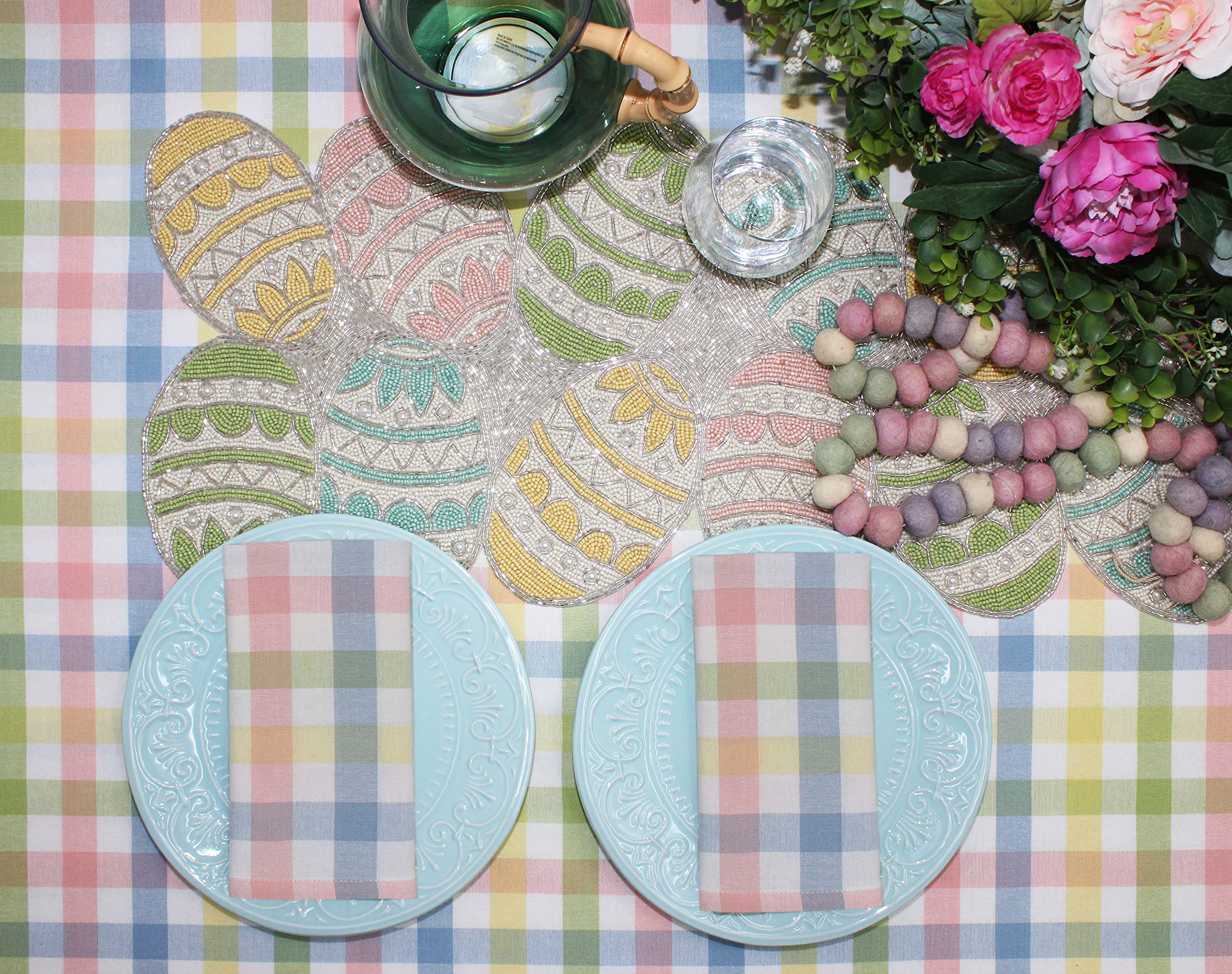 Foto 7 pulgar | Mantel Cotton Craft Countryside Gingham 152 Cm X 259 Cm, Color Amarillo - Venta Internacional.