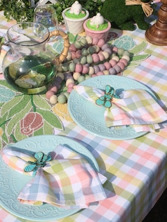 Foto 7 | Mantel Cotton Craft Countryside Gingham 152 Cm X 259 Cm, Color Amarillo - Venta Internacional.