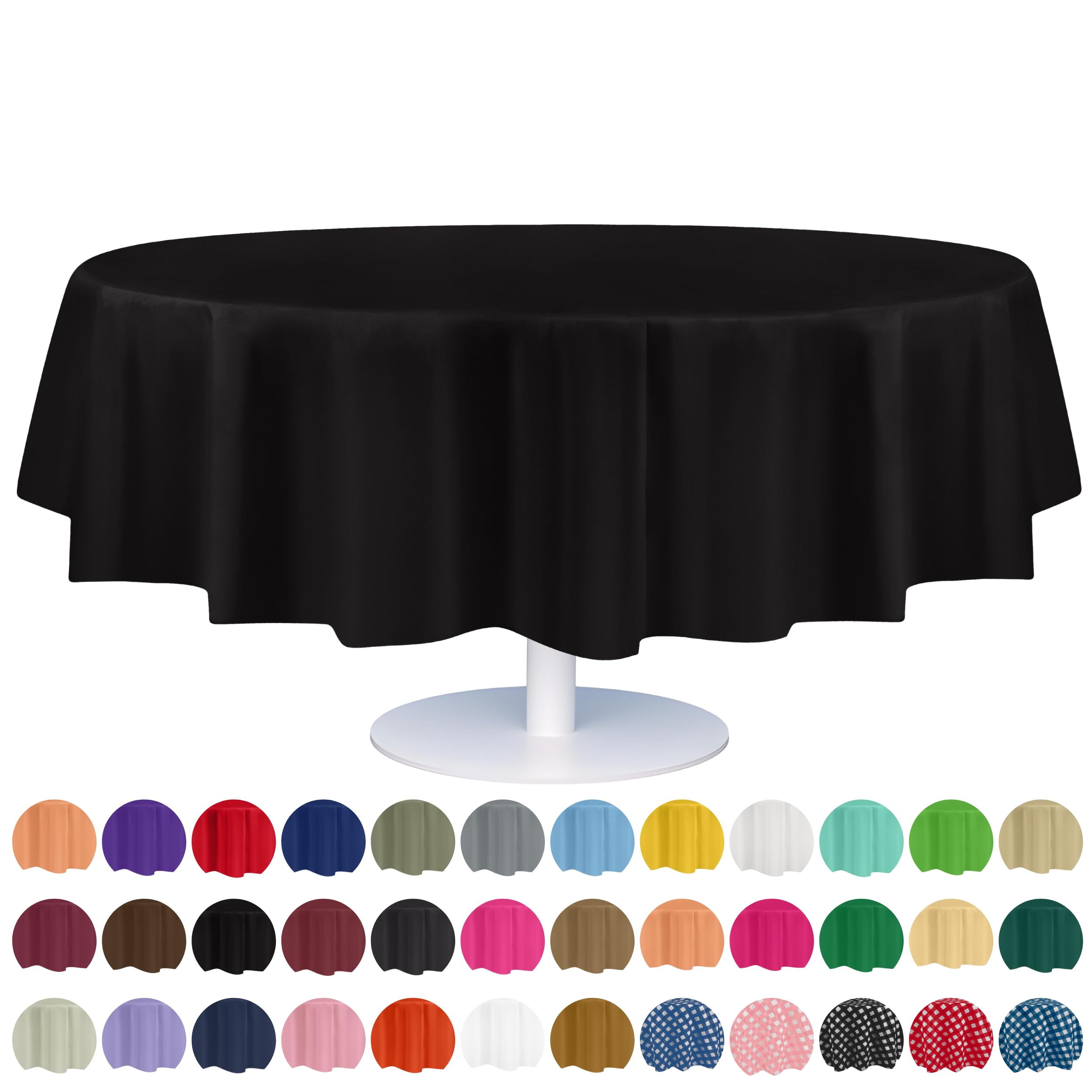Foto 1 | Mantel Desechable De Plástico Grandipity Redondo De 84 Pulgadas X 12 - Venta Internacional.