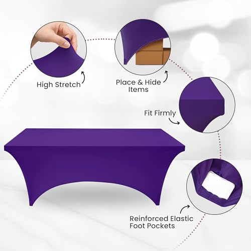 Foto 5 | Mantel Utopia Kitchen, 6 Pies, Elastano, Morado, 200 G/m², Elástico - Venta Internacional.