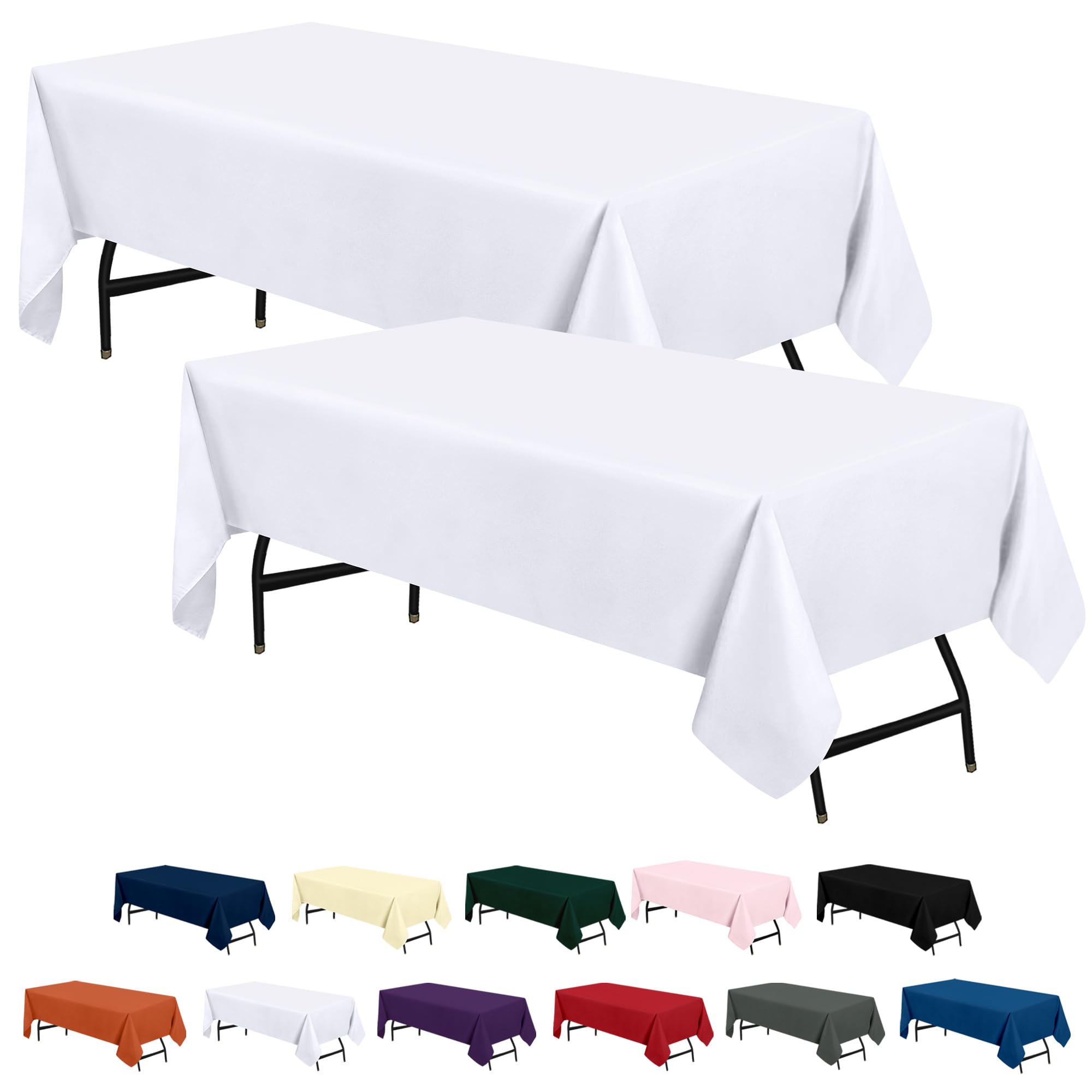Foto 1 | Mantel Rectangular Utopia Kitchen, 90 X 156 Cm, Color Blanco, 2 Unidades - Venta Internacional.