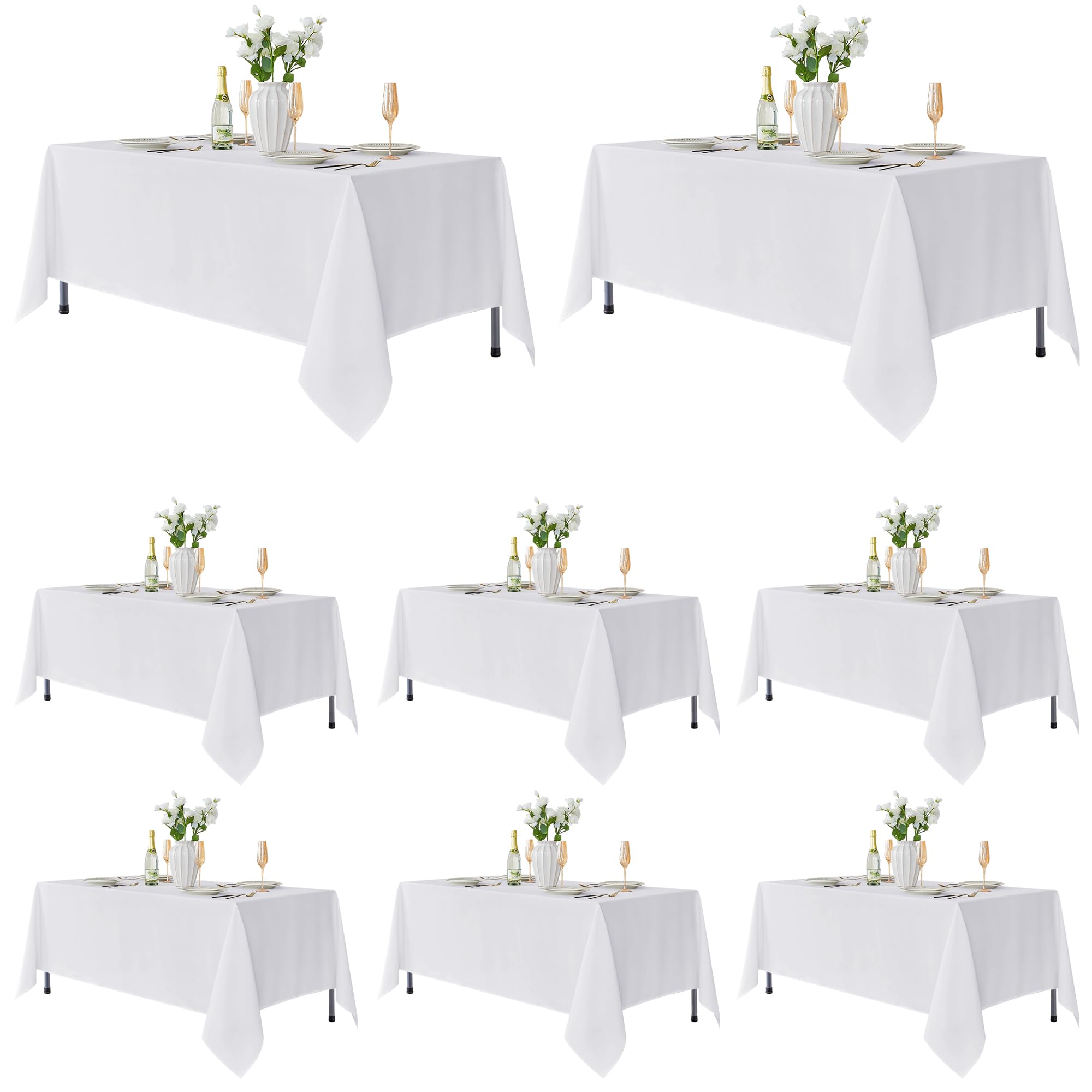 Mantel Ajustable, Resistente A Las Manchas Y Arrugas, 70 X 120 Cm, Blanco X 8 - Venta Internacional.
