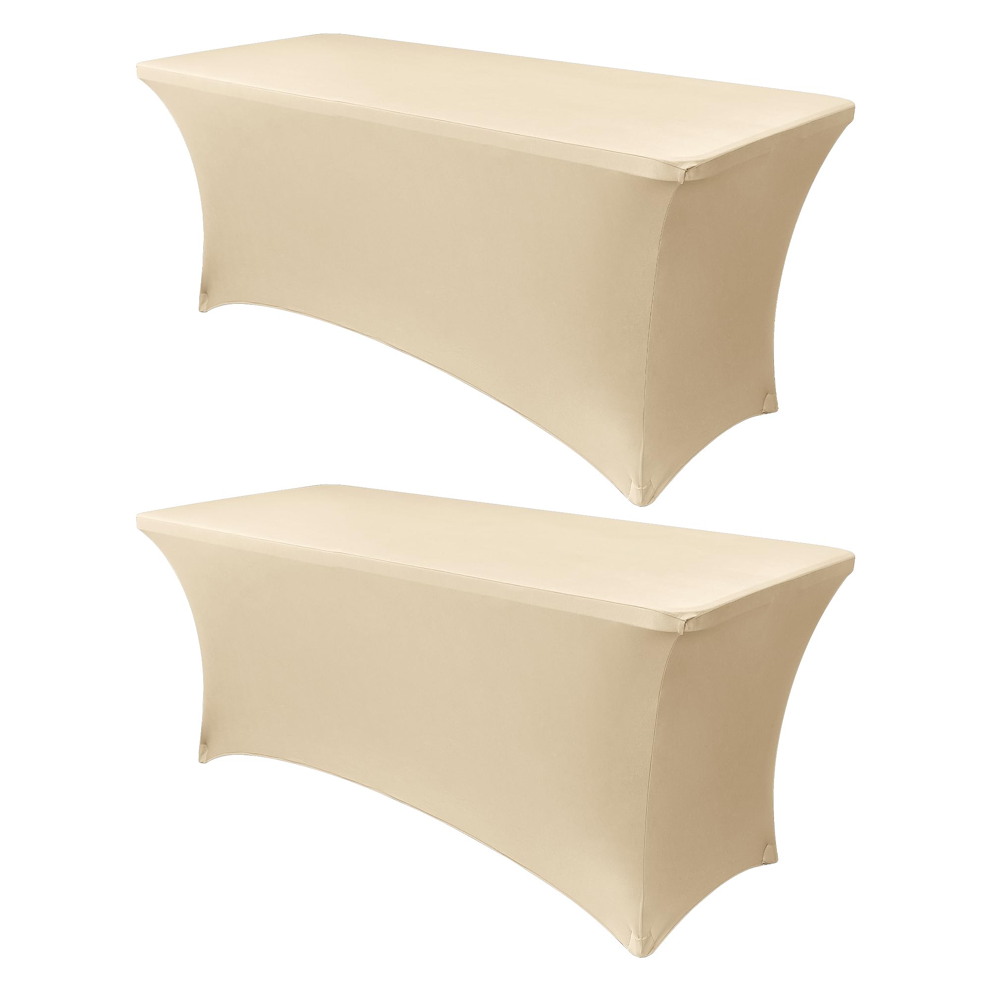 Mantel Obstal Stretch Spandex De 6 Pies, Color Champán, Paquete De 2 - Venta Internacional.