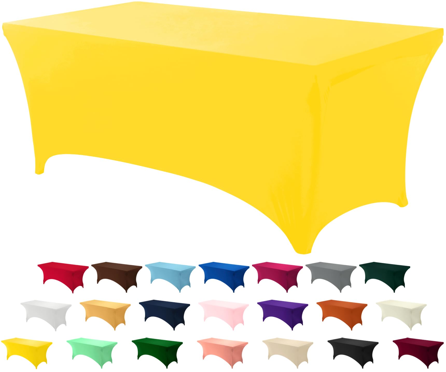 Mantel Utopia Kitchen De 6 Pies De Elastano Amarillo, 200 G/m², Elástico - Venta Internacional.