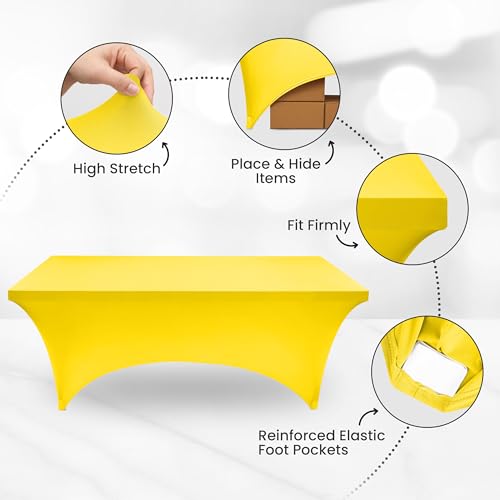 Foto 5 | Mantel Utopia Kitchen De 6 Pies De Elastano Amarillo, 200 G/m², Elástico - Venta Internacional.