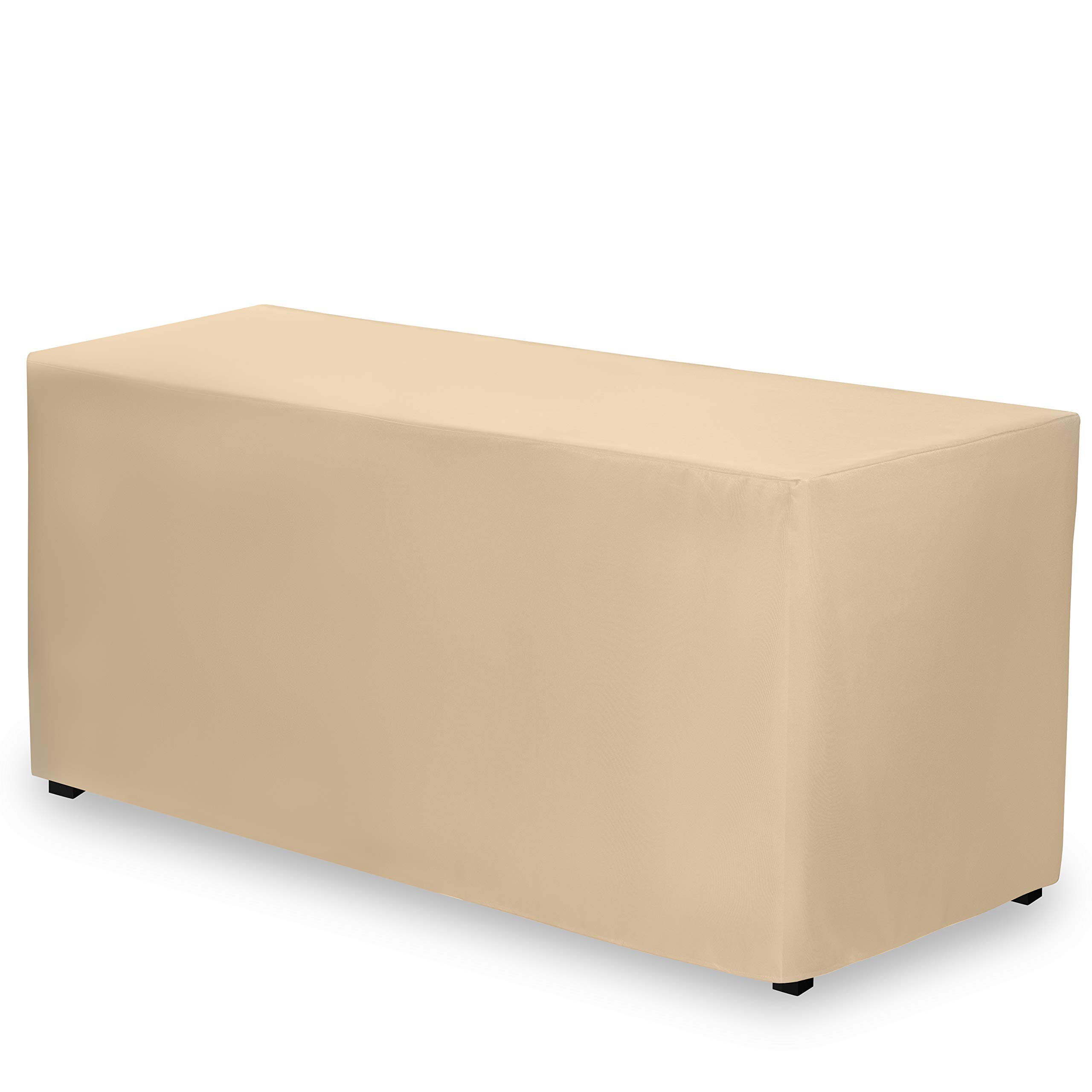 Foto 2 pulgar | Mantel Ajustado Gee Di Moda De 183 X 76 Cm, Color Beige, Para Mesa De 6 Pies - Venta Internacional.