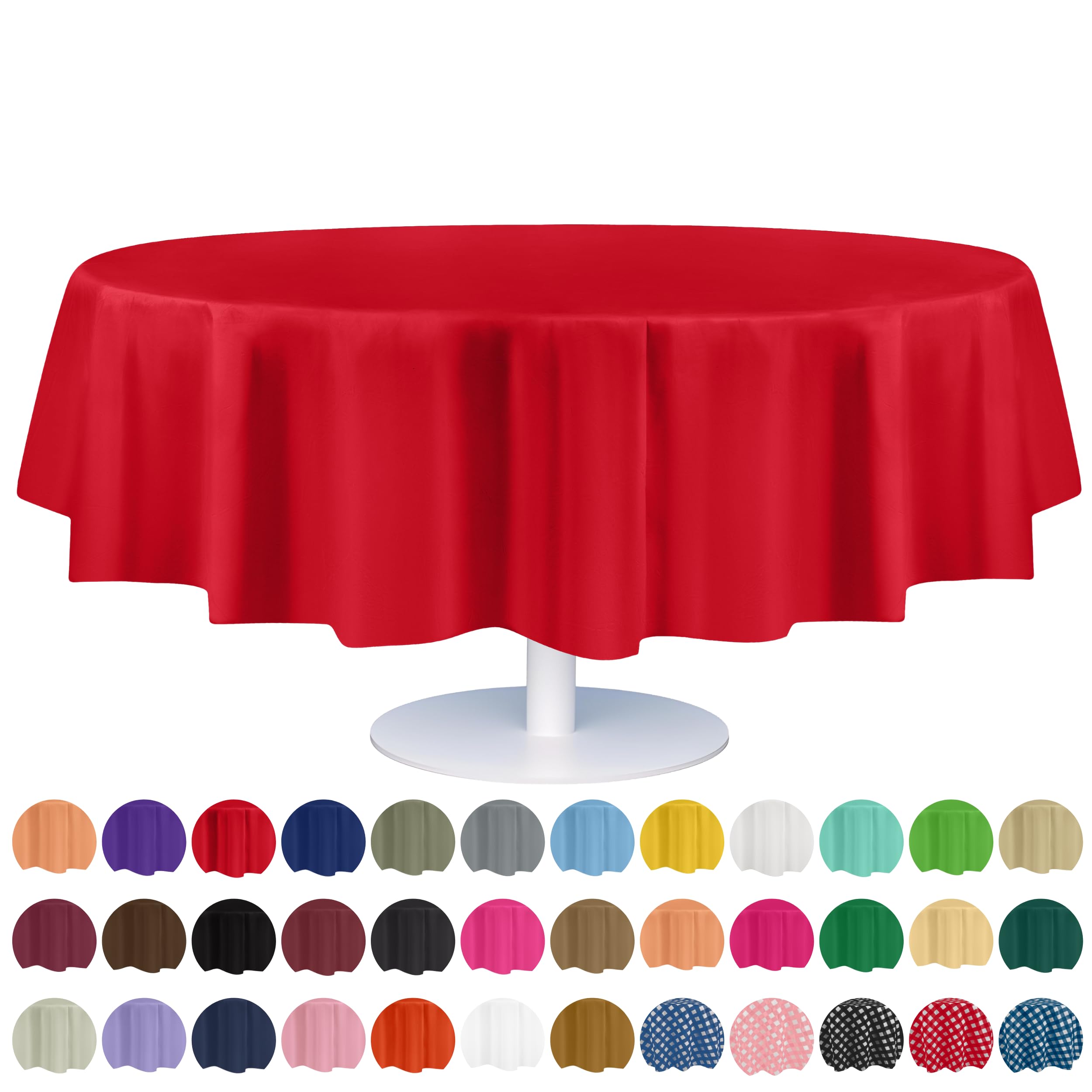 Foto 2 pulgar | Mantel Desechable De Plástico Grandipity, 84 Pulgadas, Rojo, Paquete De 12 - Venta Internacional.